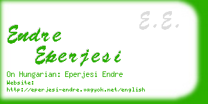endre eperjesi business card